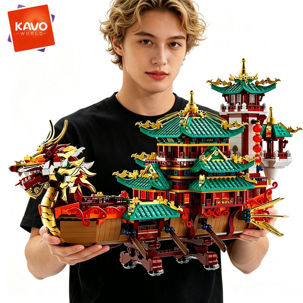 Gaming Console Lego - KAVOWORLD 2453 parça Ejderha Teknesi Yapım