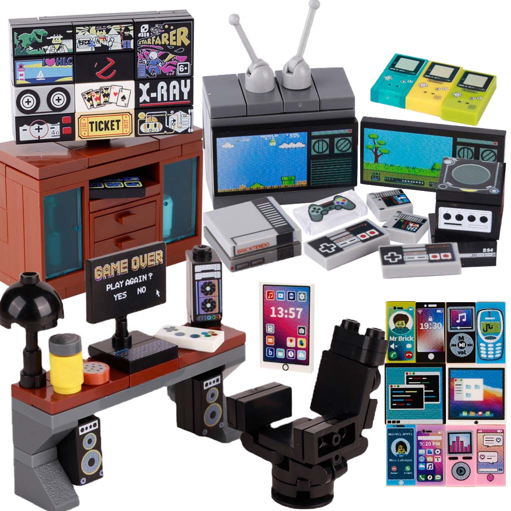 Gaming Console Lego - MOC Oyun Konsolu Bilgisayar Modeli Yapı